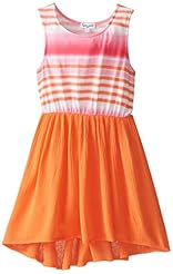 Girls Viscose Striped Print  Dress