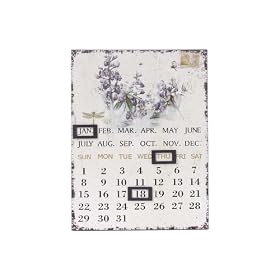 AT-Giftware - NS009 - Calendrier Perp�tuel Mural - Magn�tique - Design Fleurs Sauvages
