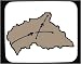 Decorated Mouse Pad with Africa, map, outline, Ghana, area, geograpy, region, land