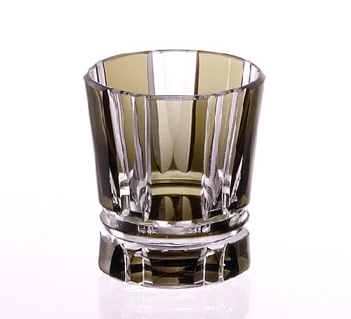 カガミクリスタル アンティークオリーブ 酒グラス T3253-2005-BLK