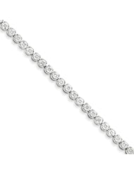 Sterling Silver Rhodium Plated Diamond Bracelet