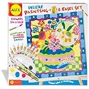 Alex Flowers Deluxe Painting and Wooden Easel Set - 16" X 16" Canvas and Acrylic Paints