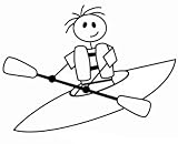 Stick Family Car Decal Kayak