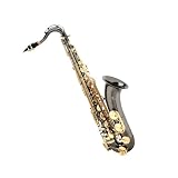 Cecilio 2Series Black Nickel Plated w/ Gold Plated Keys Tenor Saxophone w/ Case and Accessories