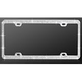 Buy Chrome Metal Car License Plate Frame with Double Row Clear Crystals