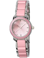 TiiM Pink Faux Ceramic Ladies and Girls Watch T228-SPK