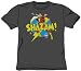 Search : Shazam POWER BOLT - DC Comics Adult Superhero Charcoal T-shirt