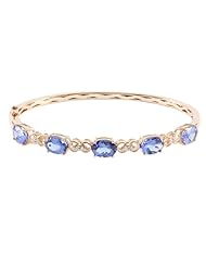 14K Tanzanite Bangle with Diamonds(NEW ARRIVAL)