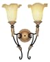 TransGlobe Lighting Wall Sconces 2332 2 Lt Wall Sconce Ebony Gold