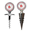 Boston Red Sox Cork Screw and Wine Bottle Topper Set MLB Baseball