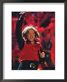 Mick Hucknall of Simply Red Performing at the Brit Awards Photography Framed Art Poster Print by Mirrorpix, 18x22