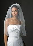 Davids Bridal Bridal One Tier Blusher Veil Style 384, White