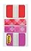 Post-it Pattern Collection Combo Pack, 1 in. x 1.5 in. Tabs in Red and Violet, .47 in. Flags in. Red, Violet and Pink, (686-RV-PLAID)