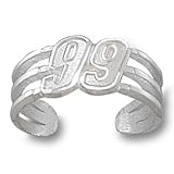 10K White Gold Officially Licensed Driver Number 99 NASCAR Toe Ring