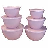 Calypso Basics, 44601, 12 Piece Enamel On Steel Bowl Set With Lids, Pink