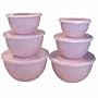 Calypso Basics, 44601, 12-Piece Enamel On Steel Bowl Set With Lids, Pink