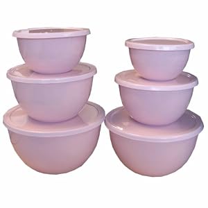Calypso Basics, 44601, 12-Piece Enamel On Steel Bowl Set With Lids, Pink