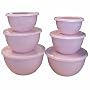 Calypso Basics, 44601, 12 Piece Enamel On Steel Bowl Set With Lids, Pink