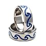 New Designer Titanium Ring, Custom Carved Wave Jewelry, Wedding Bands 100% Satisfaction