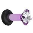 10 Gauge Cz Purple Electro Titanium Tunnel Plug