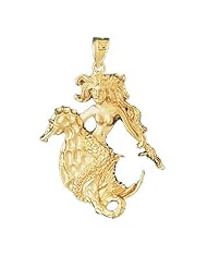 CleverEves 14K Gold Pendant Mermaid with Seahorse 9.2 - Gram(s)