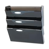 Rubbermaid 16703 Classic hot file 4-pocket wall system w/labels/holders, legal/printout, smoke