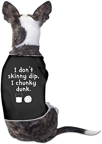 I Dont Skinny Dip Chunky Dunk Milk And Cookies Graphic-Print Pet Clothing Dog