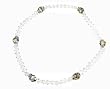 Anklet - A13 - Stretch - Swarovski (tm) Crystal and Fire Polished Glass Beads ~ Clear
