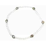 Anklet-A13-Stretch-Swarovski(tm)CrystalandFirePolishedGlassBeads~Clear