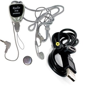 Earphone Headphone FM + Charger Data Cable PSP 2000 3000