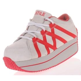 Volatile Celebration Platform Wedge Womens Shoes Sneakers Grey/Red