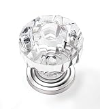 Laurey 82159 Acrystal 1-1/4-Inch Diameter Knob, Satin with Pewter Base