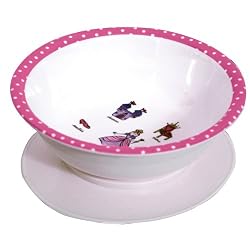Suction Bowl Baby Cie Princess Pink Polka Dot Melamine Melamine Dinnerware