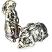Silver Colored Earthenware Rabbit Bunny Salt and Pepper Shaker Set