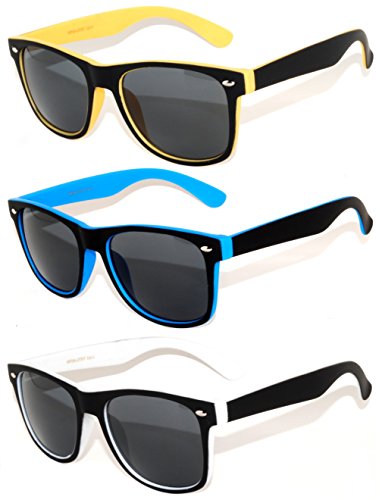 Vintage Two Tone Sunglasses Smoke Lens Classic Retro Style