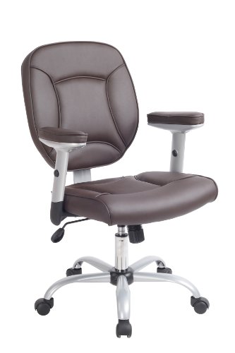Techni Mobili Deluxe Task Chair, Brown, 27