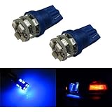 iJDMTOY 12-SMD 168 194 2825 T10 LED License Plate Light Bulbs, Ultra Blue