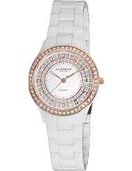 Akribos XXIV Womens AK509WTR Ceramic Slim Quartz Watch