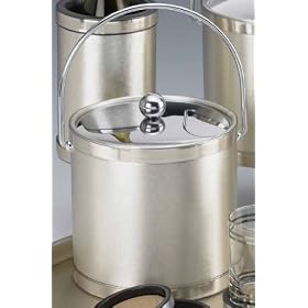 Kraftware 46568 Brushed Silk - Champagne 3 Quart Ice Bucket with Bale Handle, Bands and... by Kraftware