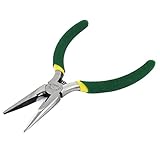 uxcell　ニードルノーズプライヤー　カッター13cm　グリーン　プラスチックカバーハンドル