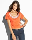 Cropped Jewel Slub Tee - GOJI BERRY (L)