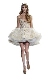  Crystals Crystal Lace Applique Beaded Chiffon/Taffeta/Tulle  Ball Gown Prom Dress 