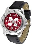 Mississippi State Bulldogs Sport Leather Anaochrome Mens Watch