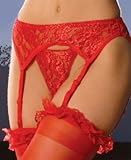 Plus Size Queen Lace Garter Belt in Black, White, or Red