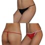 3 PACK: Ladies Private Intimate G-String Thong Panties / Knickers (Size: L)