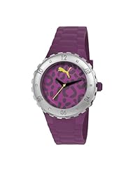 PUMA Womens PU103432001 Blast S Camo Purple Analog Display Quartz Purple Watch