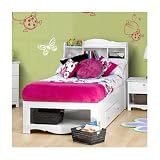 Dixie Bed in White Lacquer Size: Full