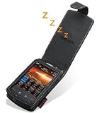 Tuff-Luv Executive Leather case cover for (BlackBerry Storm 2 / 9700) - Black