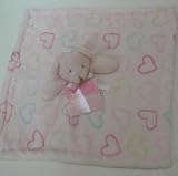Blankets and Beyond Pink Bear Hearts Security Blanket