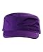 NYFASHION101 Fashionable Solid Color Unisex Adjustable Strap Cadet Cap, Dark Purple